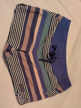 Patagonia Blue and Lavender Striped Swim Trunks